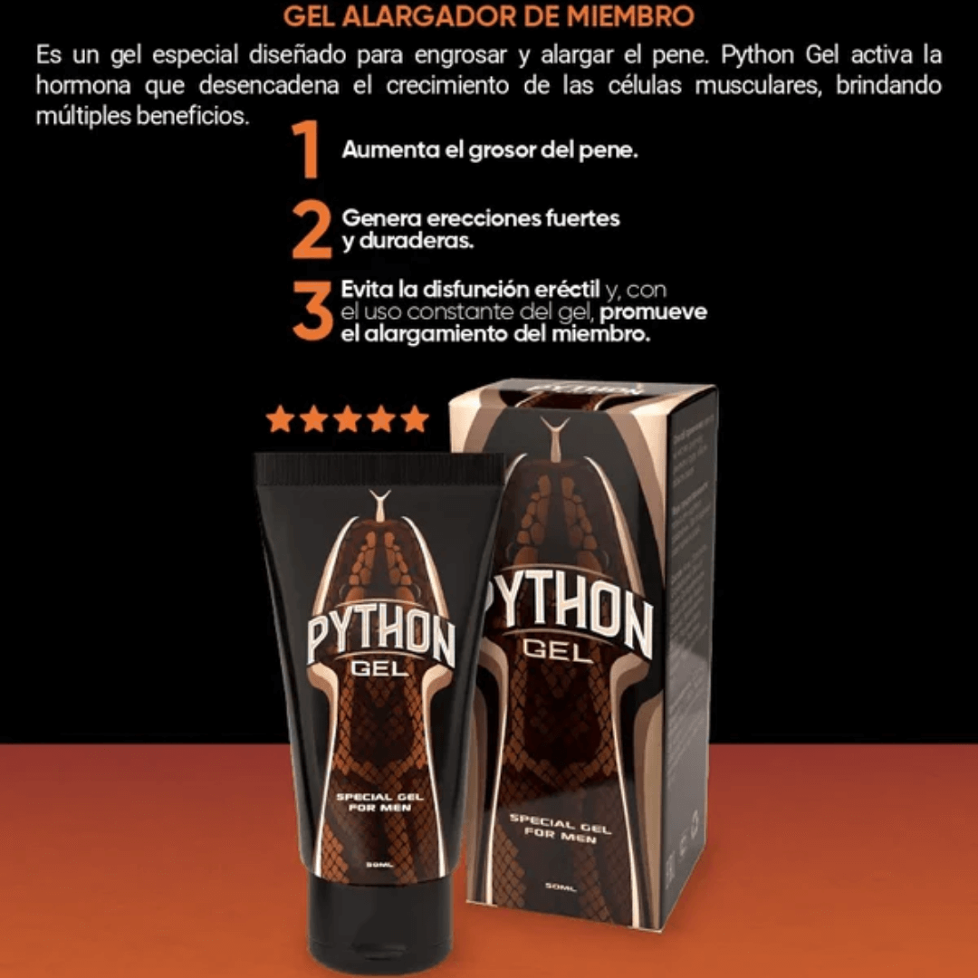 Gel Potenciador Python Zeus Para Hombre